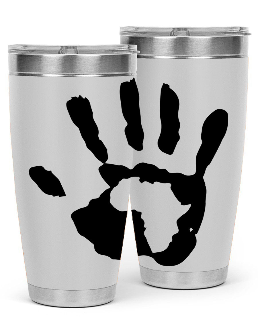 Cotton tank top featuring a hand with Africa design and inspiring phrases, perfect for casual wear.