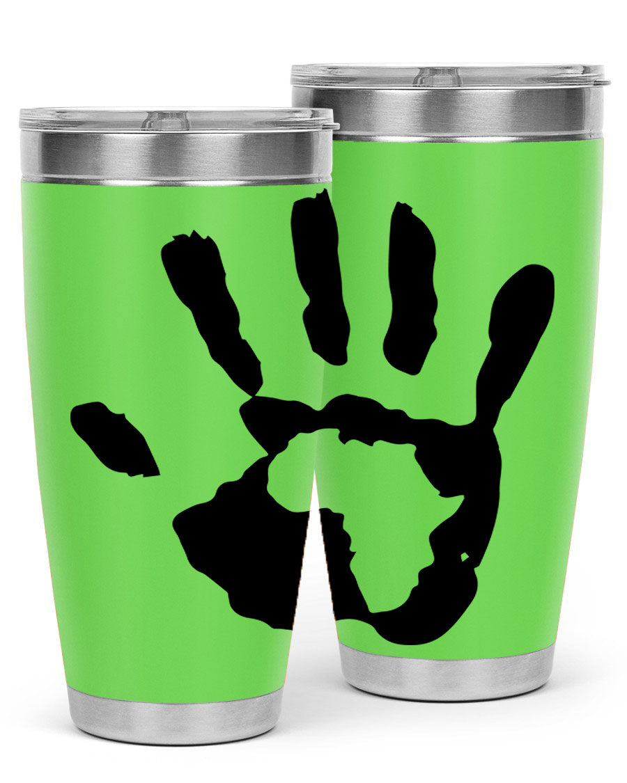 Cotton tank top featuring a hand with Africa design and inspiring phrases, perfect for casual wear.