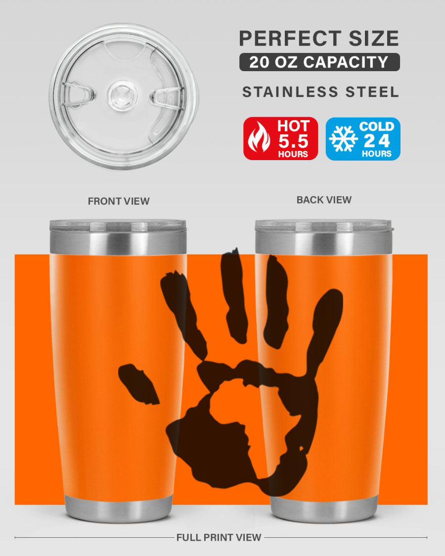 Cotton tank top featuring a hand with Africa design and inspiring phrases, perfect for casual wear.