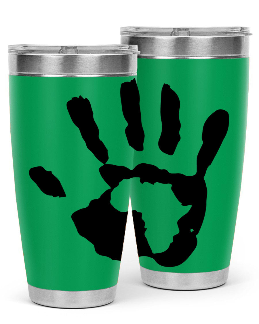 Cotton tank top featuring a hand with Africa design and inspiring phrases, perfect for casual wear.