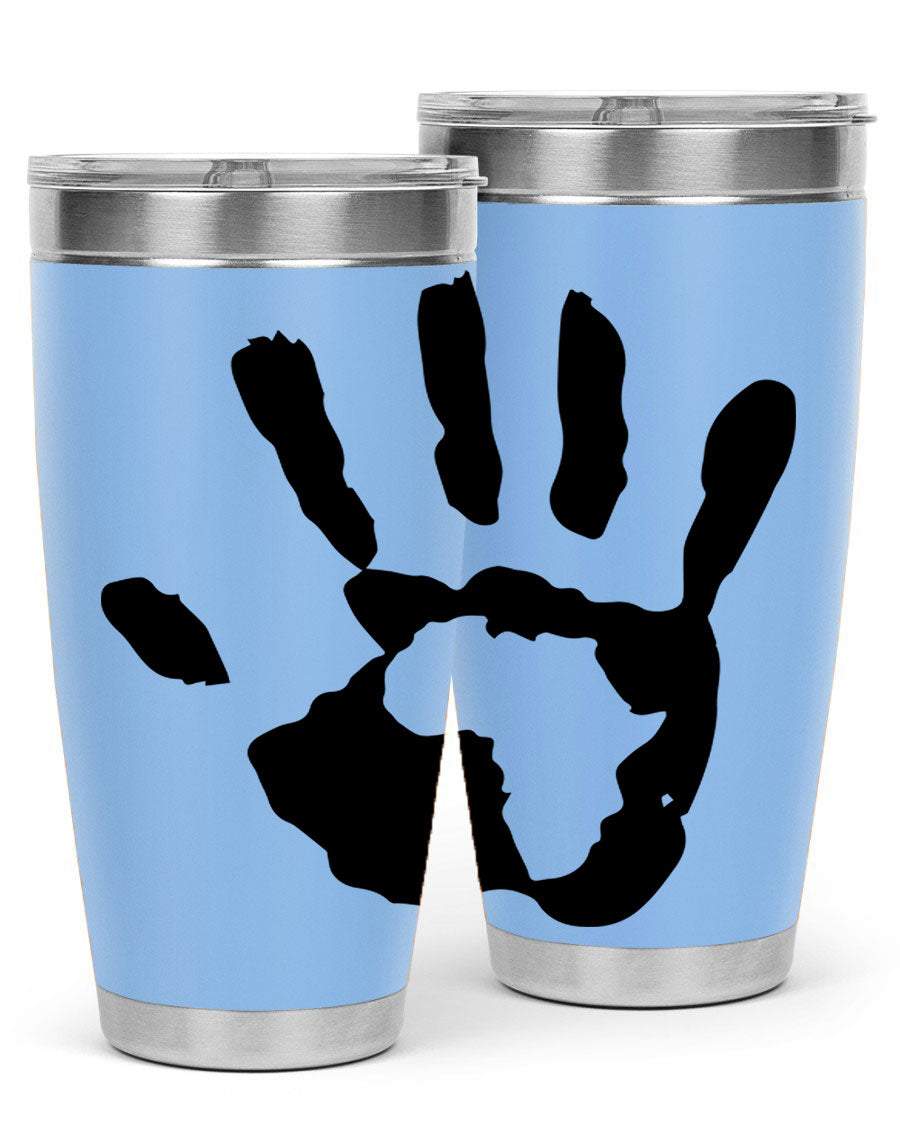 Cotton tank top featuring a hand with Africa design and inspiring phrases, perfect for casual wear.