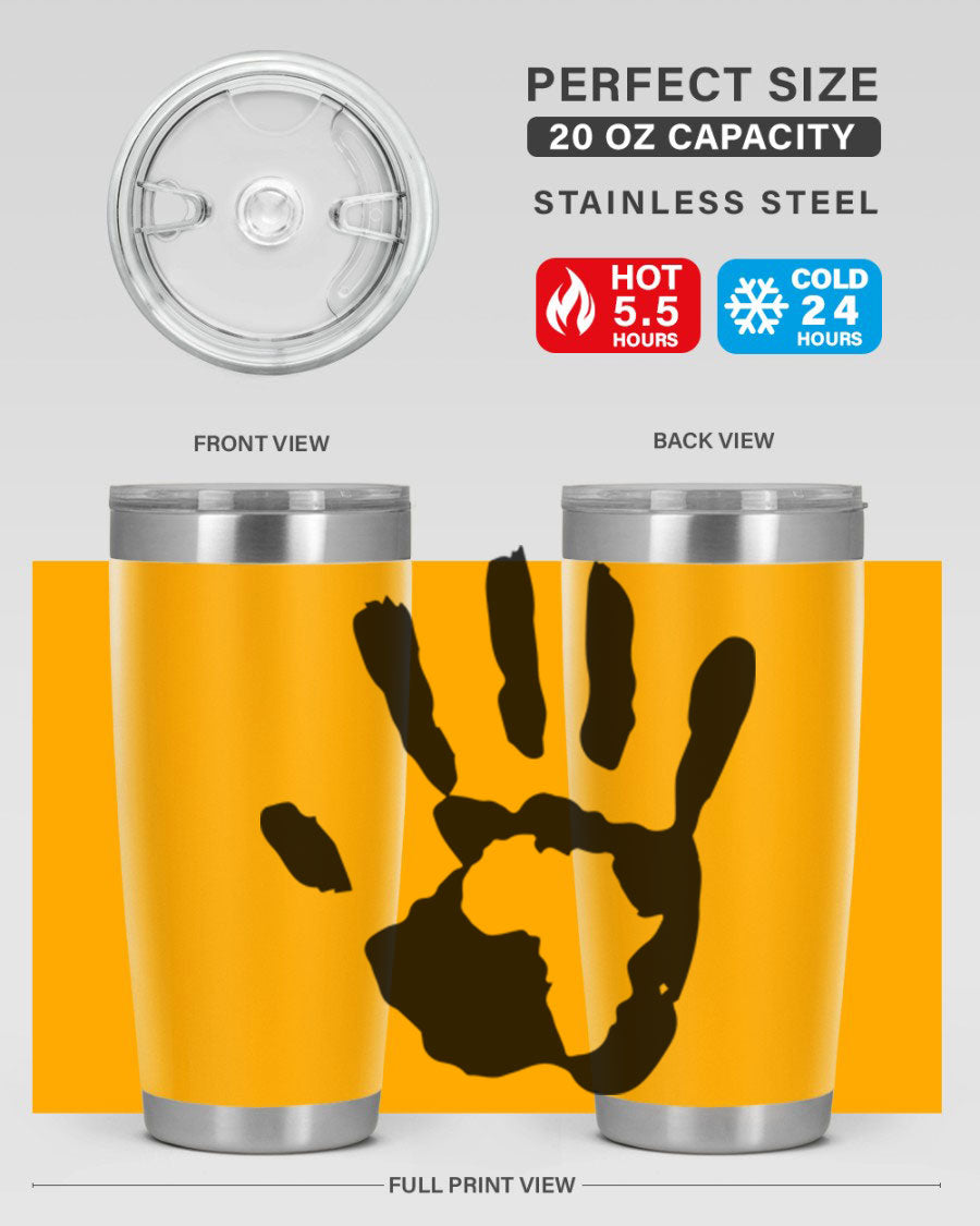 Cotton tank top featuring a hand with Africa design and inspiring phrases, perfect for casual wear.