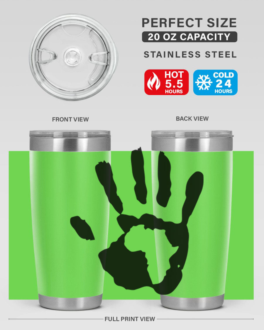 Cotton tank top featuring a hand with Africa design and inspiring phrases, perfect for casual wear.