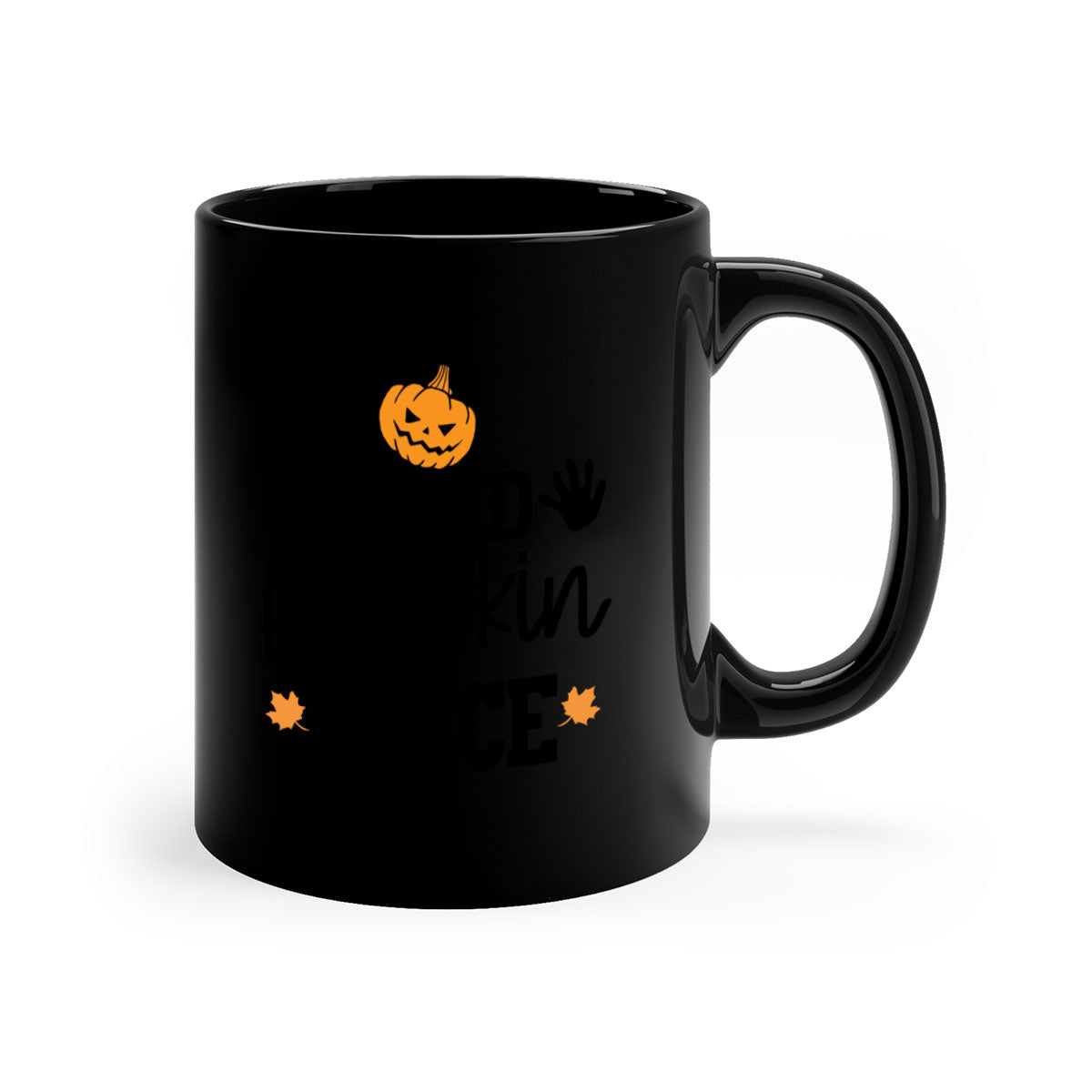 Handpumpkinspice 216# Mug featuring a glossy finish, colored handle, and interior, available in multiple colors and sizes.