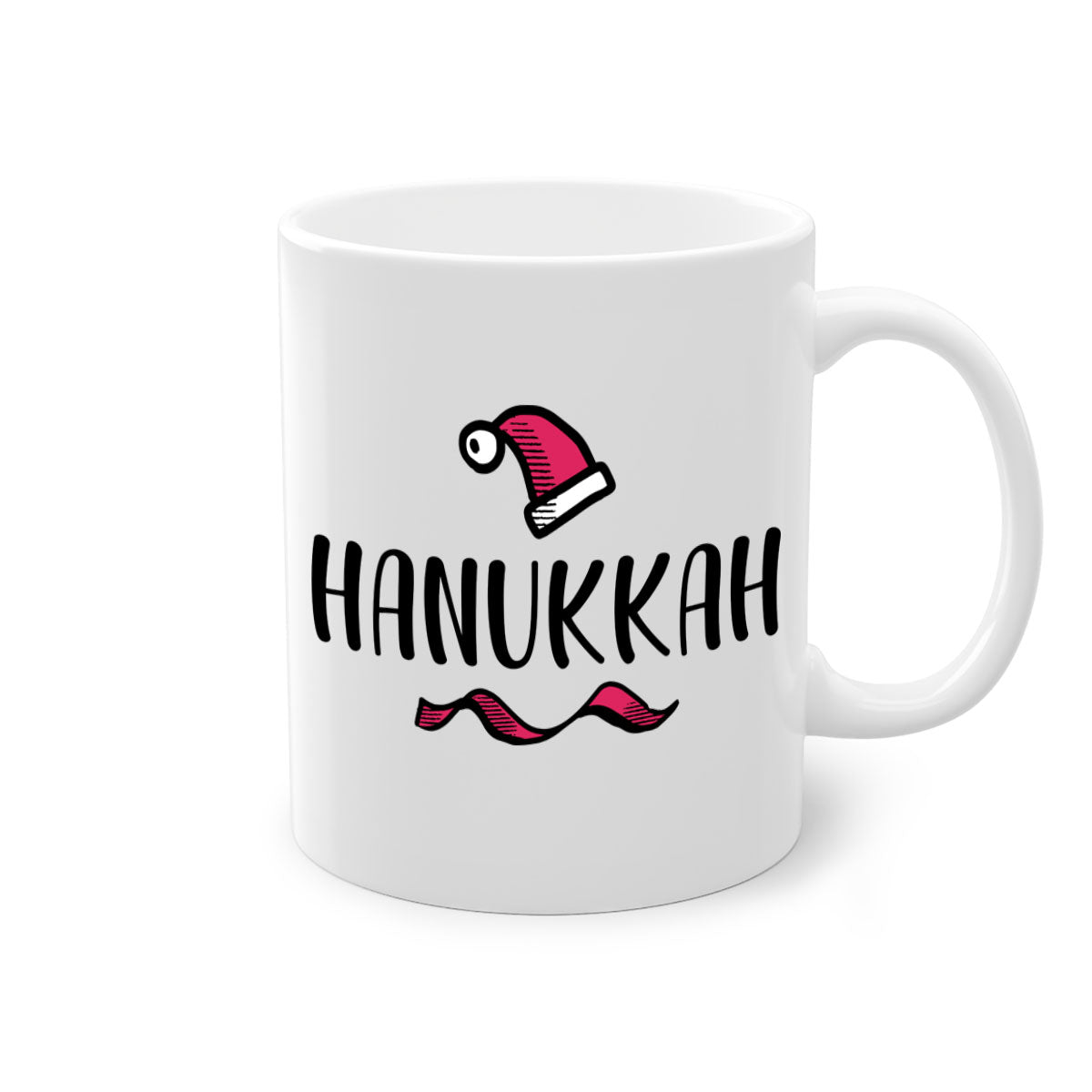 Hanukkah Style 243# Mug featuring a two-tone design with a colored handle and glossy finish, available in multiple colors.