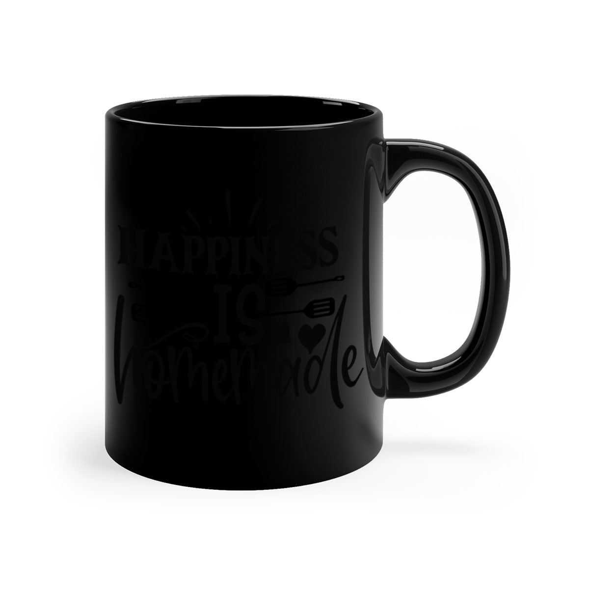 Happiness is Homemade Family Mug featuring a two-tone design with a colored handle and interior, available in multiple colors.