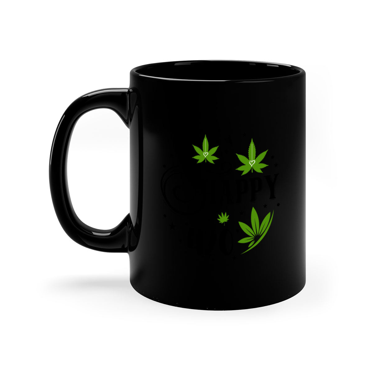 Happy 420 101# Mug with colorful handle and interior, showcasing glossy finish and ergonomic design.