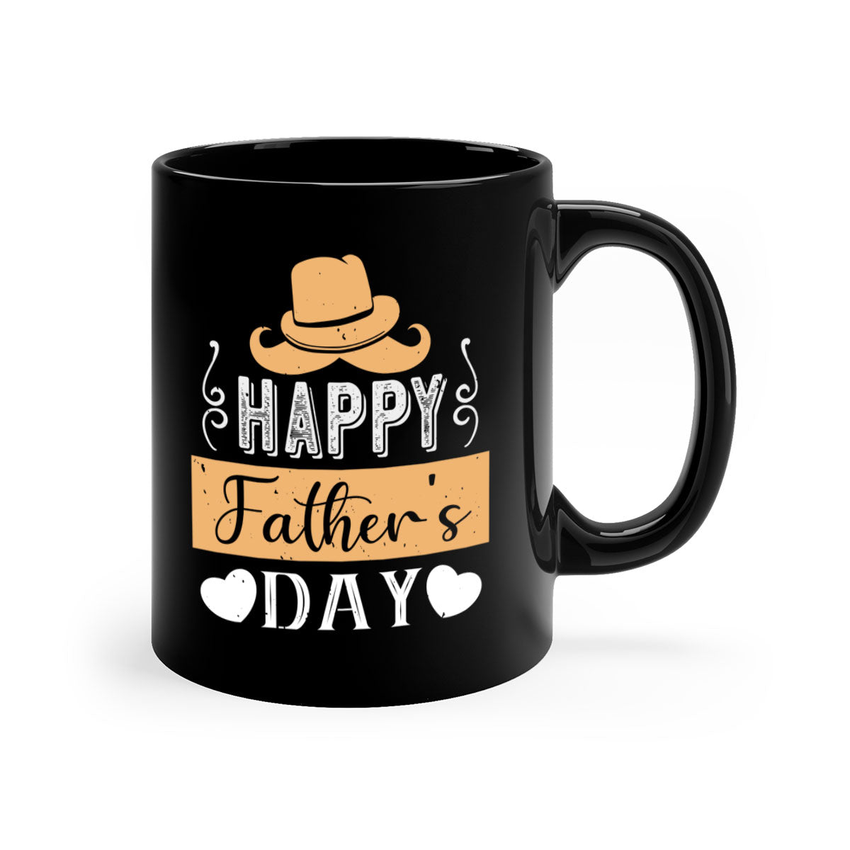 Happy Father's Day Mug with a glossy finish, featuring a colored handle and interior, available in multiple colors.
