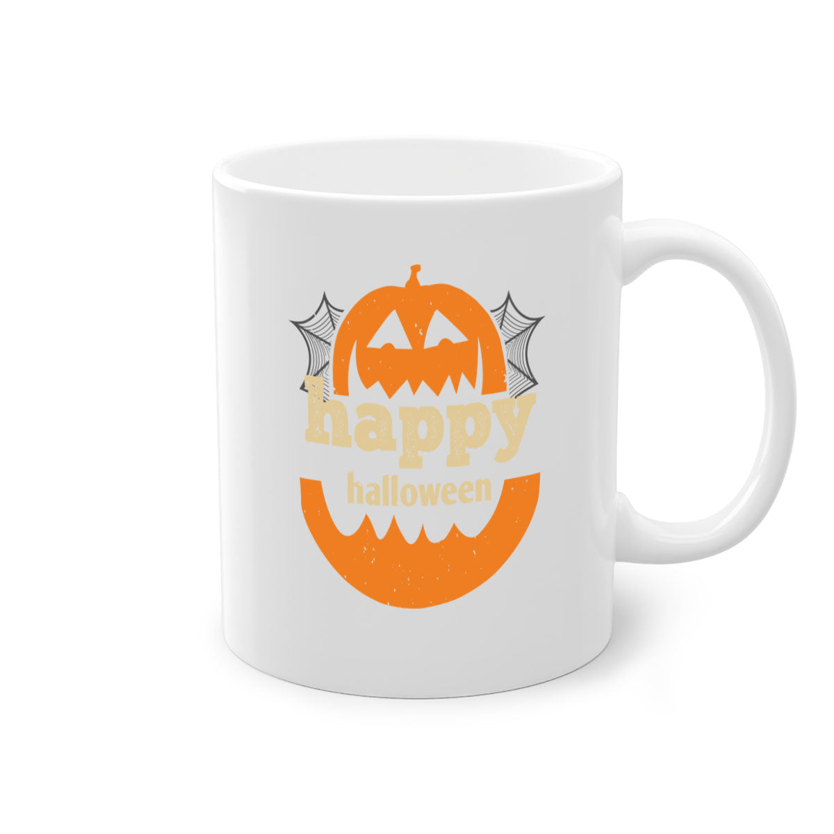 Happy Halloween 153# Mug with colorful handle and glossy finish, perfect for coffee or tea.