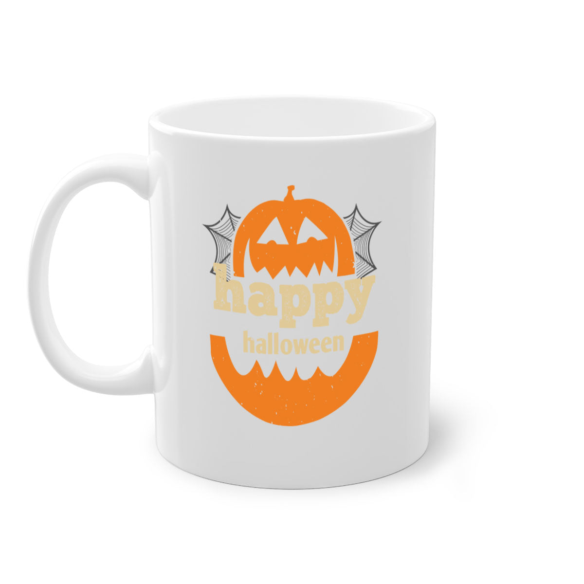 Happy Halloween 153# Mug with colorful handle and glossy finish, perfect for coffee or tea.