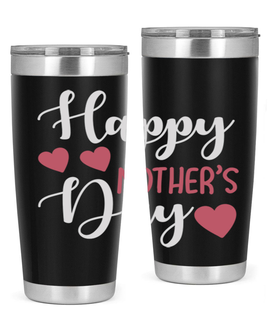 Happy Mother's Day 171# Tumbler in 20oz and 30oz sizes, featuring double wall vacuum stainless steel with copper lining and a drink-thru lid.
