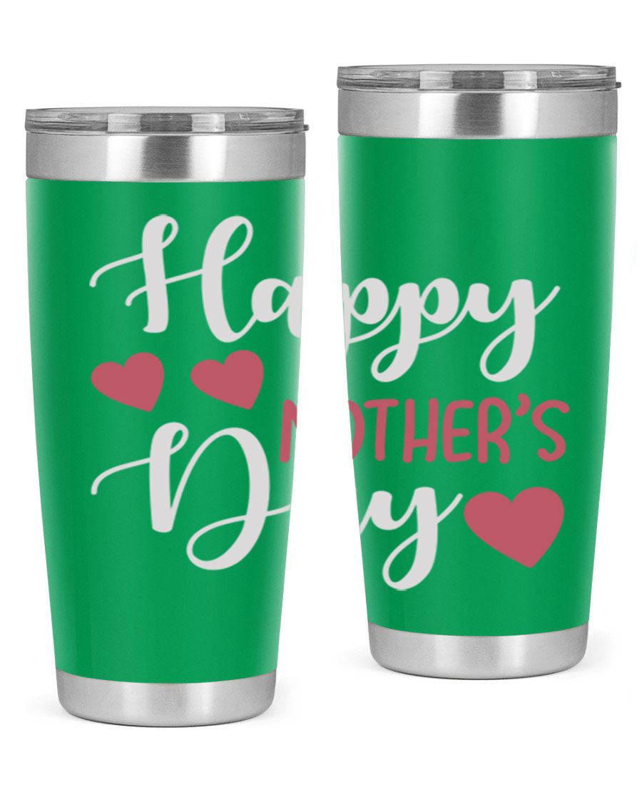 Happy Mother's Day 171# Tumbler in 20oz and 30oz sizes, featuring double wall vacuum stainless steel with copper lining and a drink-thru lid.