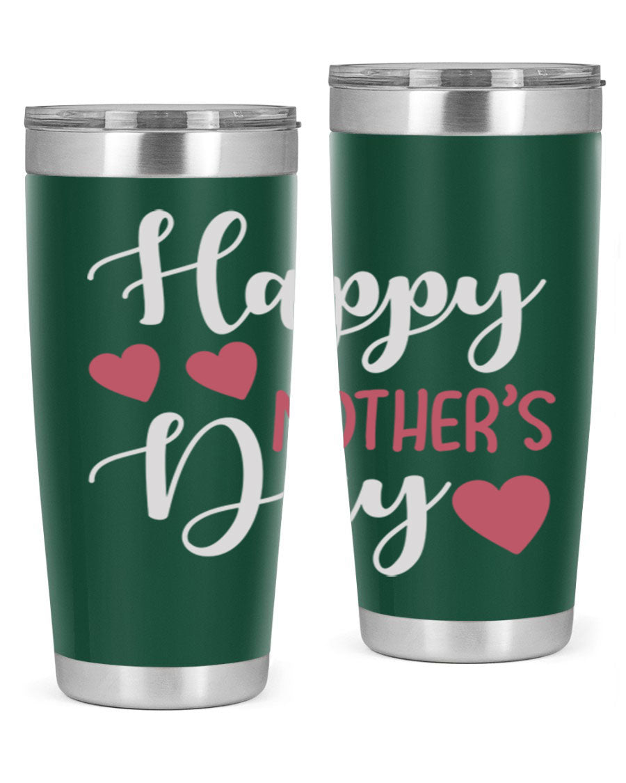 Happy Mother's Day 171# Tumbler in 20oz and 30oz sizes, featuring double wall vacuum stainless steel with copper lining and a drink-thru lid.
