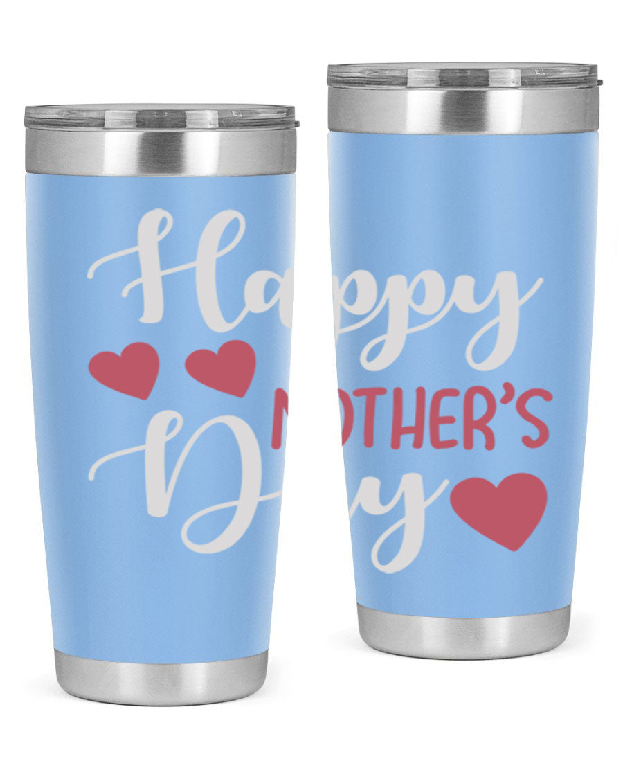 Happy Mother's Day 171# Tumbler in 20oz and 30oz sizes, featuring double wall vacuum stainless steel with copper lining and a drink-thru lid.
