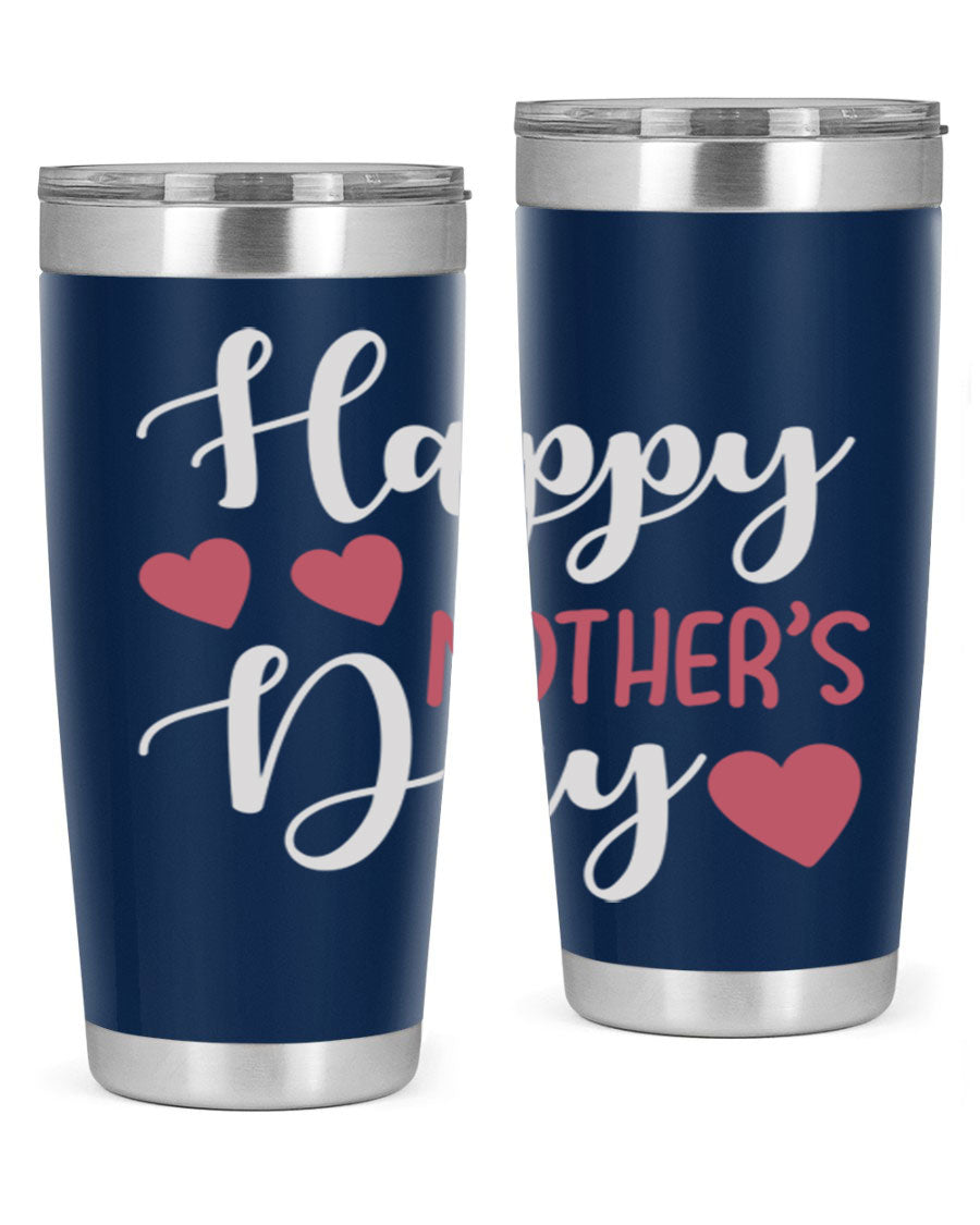 Happy Mother's Day 171# Tumbler in 20oz and 30oz sizes, featuring double wall vacuum stainless steel with copper lining and a drink-thru lid.