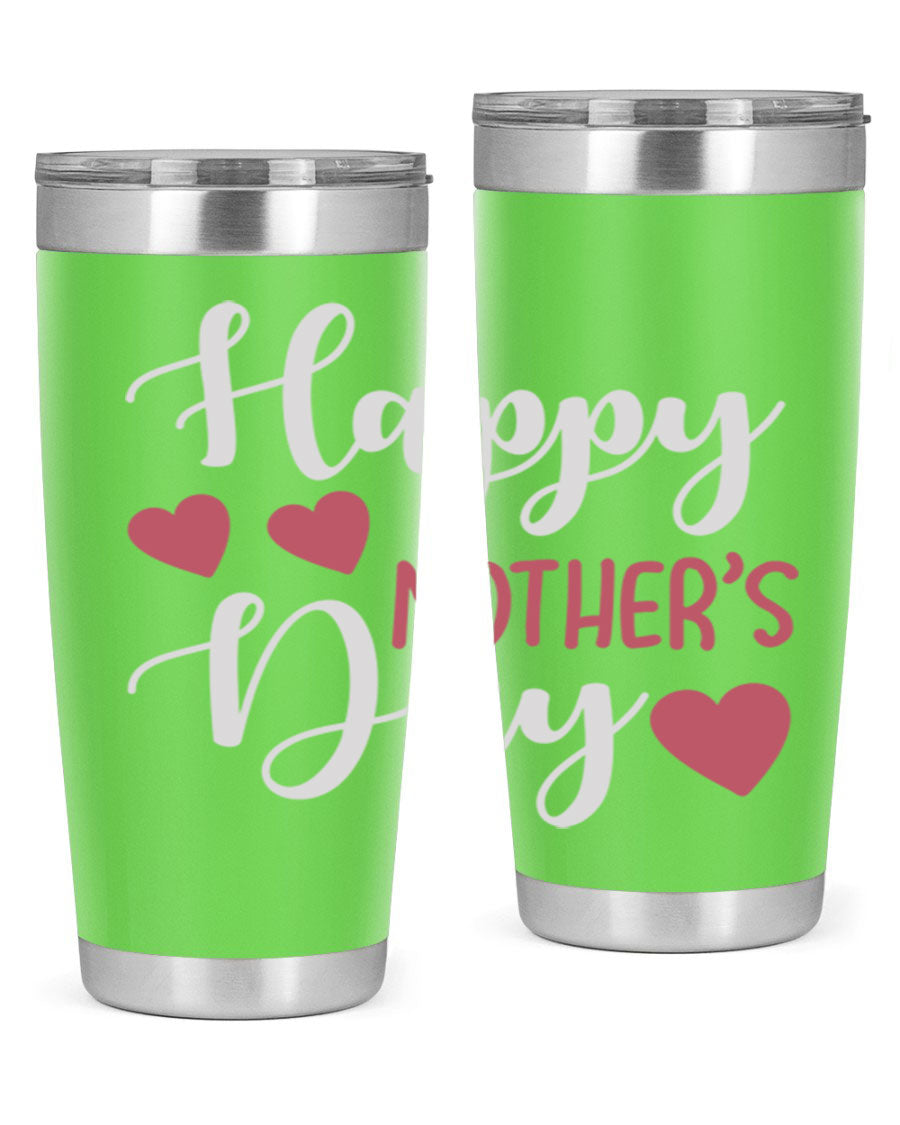 Happy Mother's Day 171# Tumbler in 20oz and 30oz sizes, featuring double wall vacuum stainless steel with copper lining and a drink-thru lid.