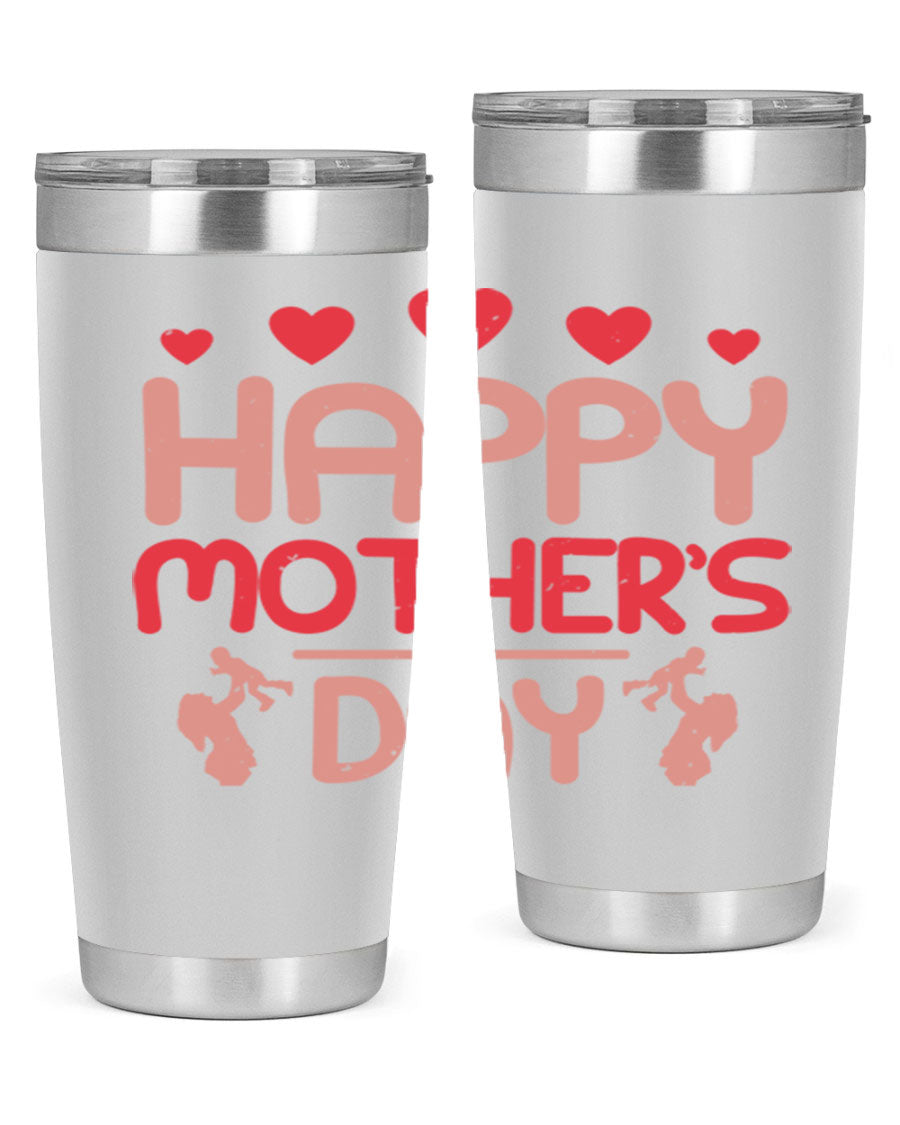 Happy Mother's Day Tumbler in 20oz and 30oz sizes, featuring double wall vacuum insulation and a stylish design.