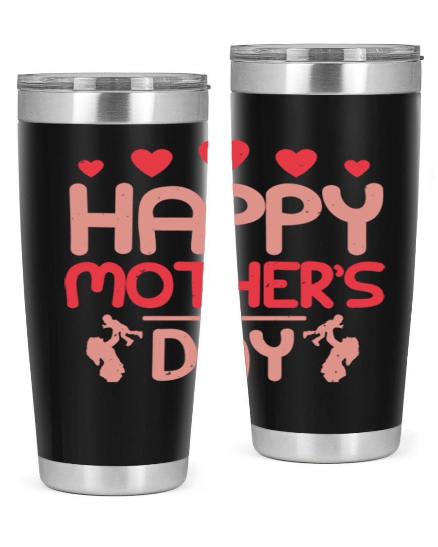 Happy Mother's Day Tumbler in 20oz and 30oz sizes, featuring double wall vacuum insulation and a stylish design.