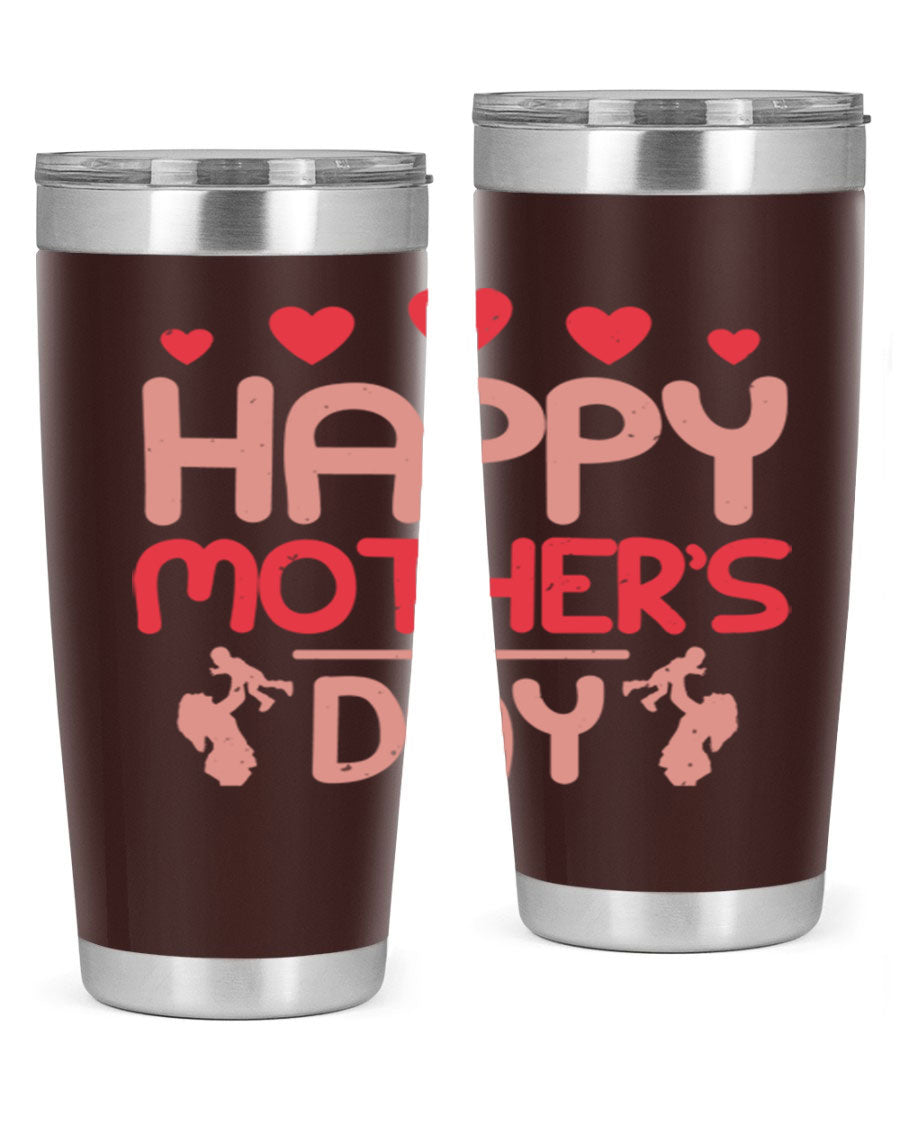 Happy Mother's Day Tumbler in 20oz and 30oz sizes, featuring double wall vacuum insulation and a stylish design.