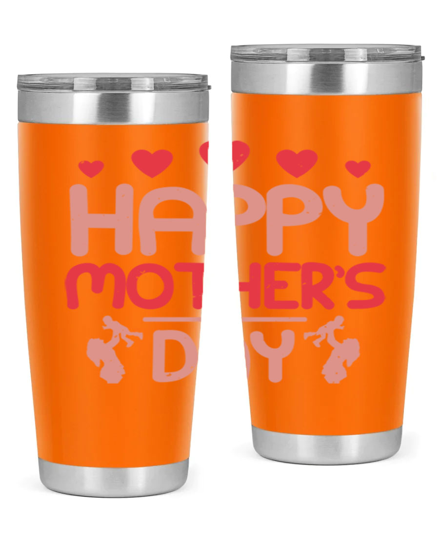 Happy Mother's Day Tumbler in 20oz and 30oz sizes, featuring double wall vacuum insulation and a stylish design.
