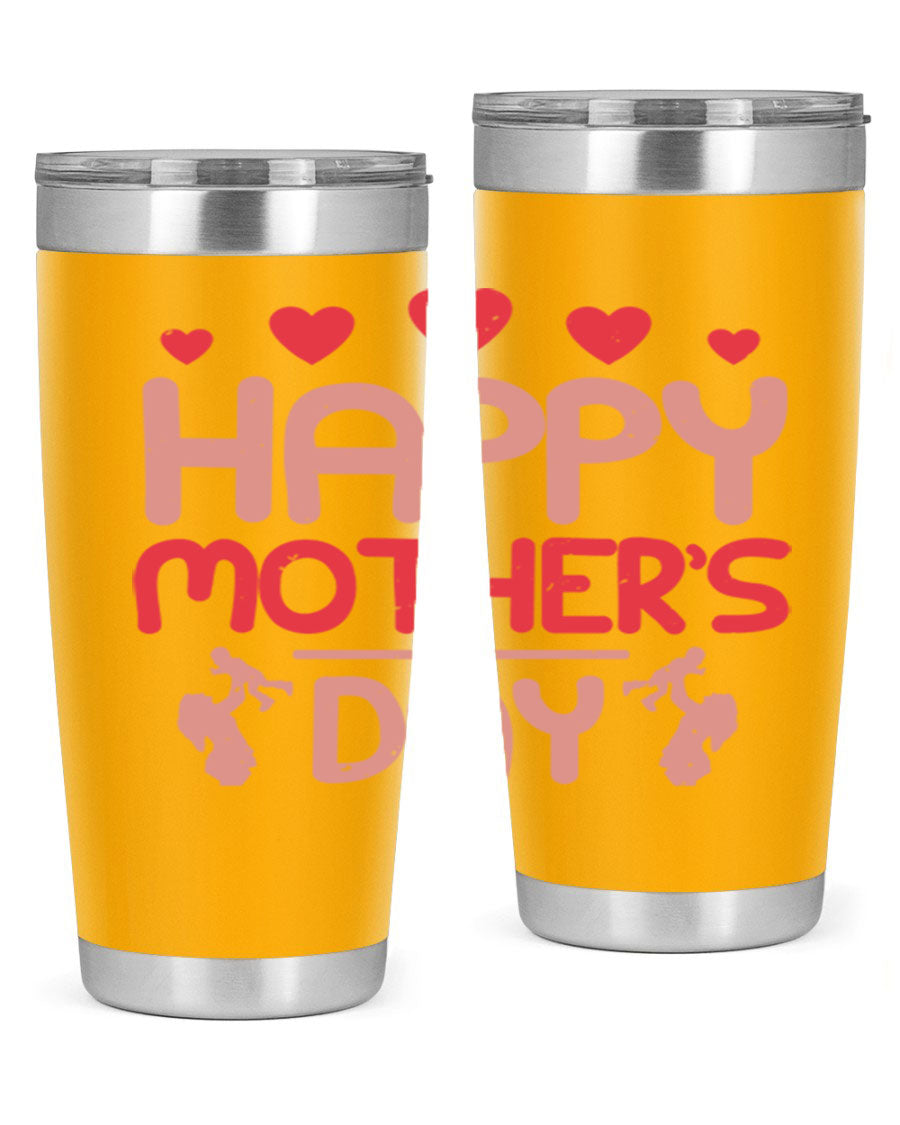 Happy Mother's Day Tumbler in 20oz and 30oz sizes, featuring double wall vacuum insulation and a stylish design.