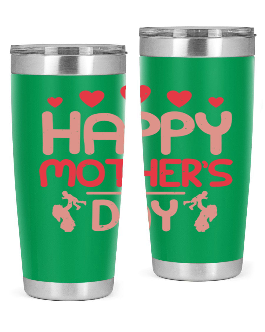 Happy Mother's Day Tumbler in 20oz and 30oz sizes, featuring double wall vacuum insulation and a stylish design.