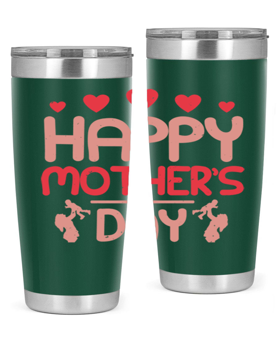 Happy Mother's Day Tumbler in 20oz and 30oz sizes, featuring double wall vacuum insulation and a stylish design.