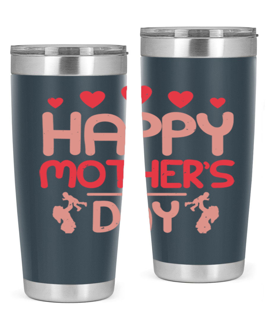 Happy Mother's Day Tumbler in 20oz and 30oz sizes, featuring double wall vacuum insulation and a stylish design.