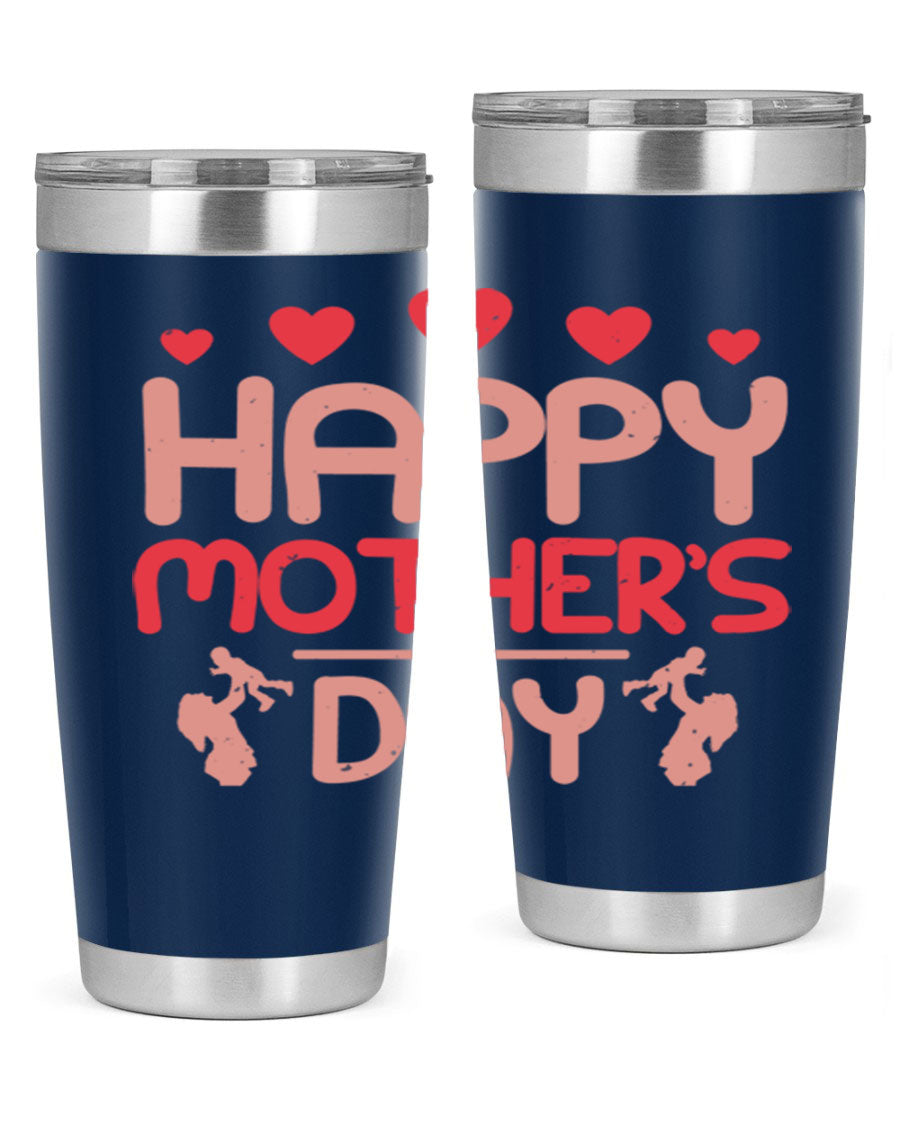Happy Mother's Day Tumbler in 20oz and 30oz sizes, featuring double wall vacuum insulation and a stylish design.