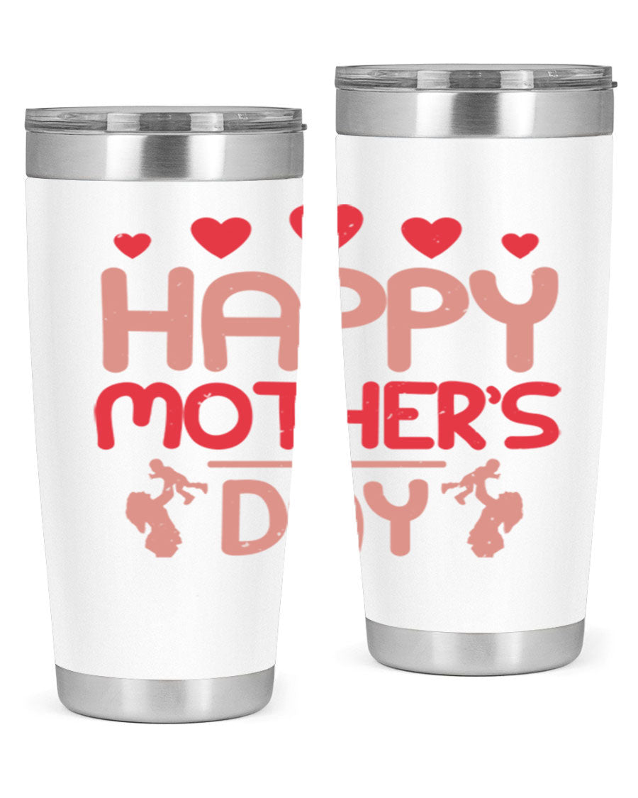 Happy Mother's Day Tumbler in 20oz and 30oz sizes, featuring double wall vacuum insulation and a stylish design.