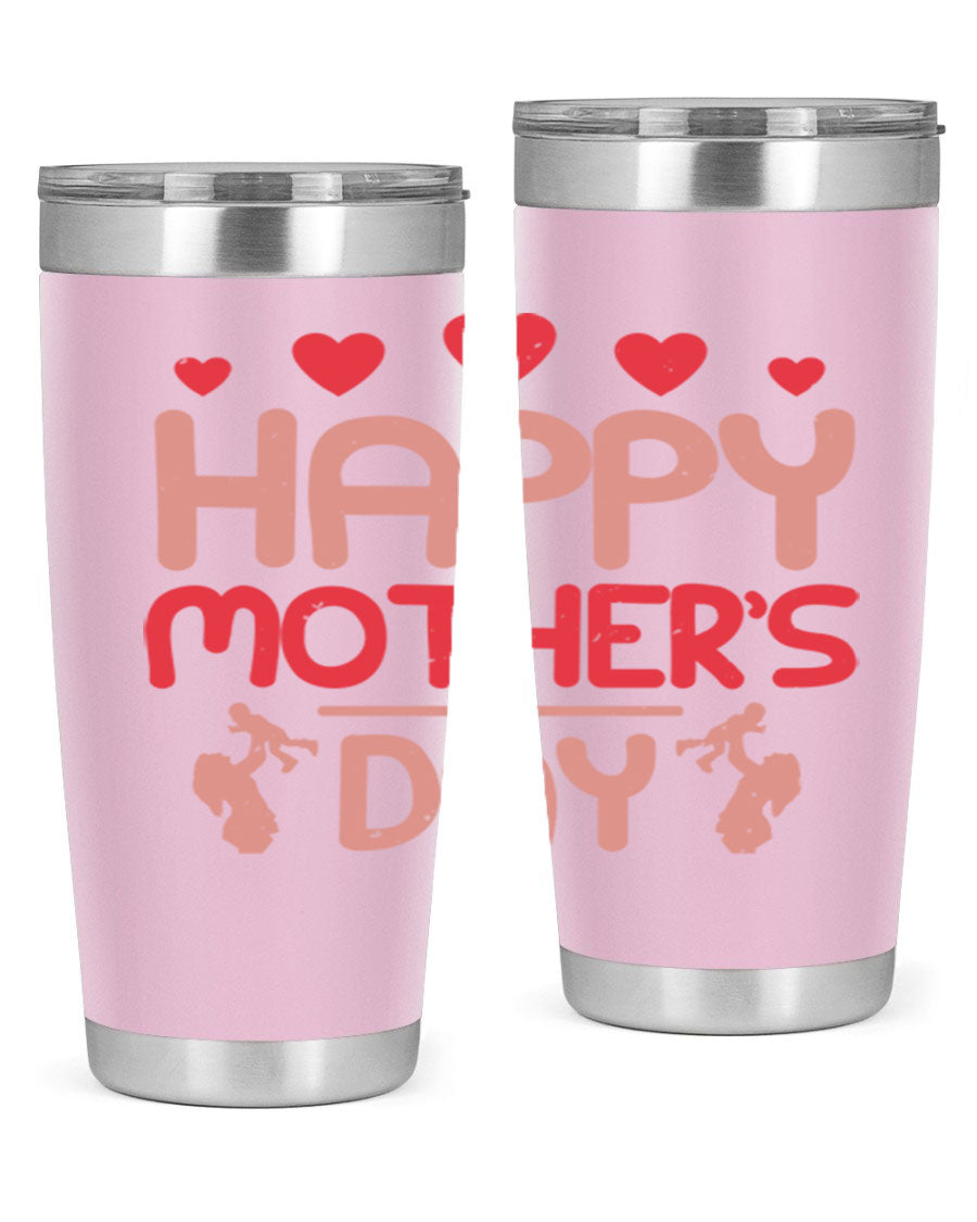 Happy Mother's Day Tumbler in 20oz and 30oz sizes, featuring double wall vacuum insulation and a stylish design.