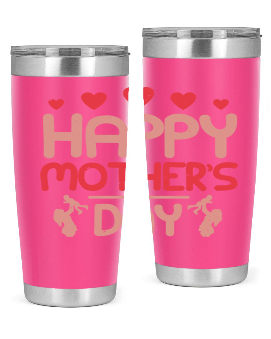 Happy Mother's Day Tumbler in 20oz and 30oz sizes, featuring double wall vacuum insulation and a stylish design.