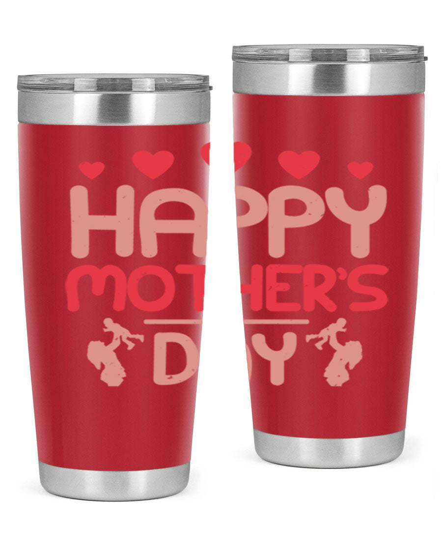 Happy Mother's Day Tumbler in 20oz and 30oz sizes, featuring double wall vacuum insulation and a stylish design.