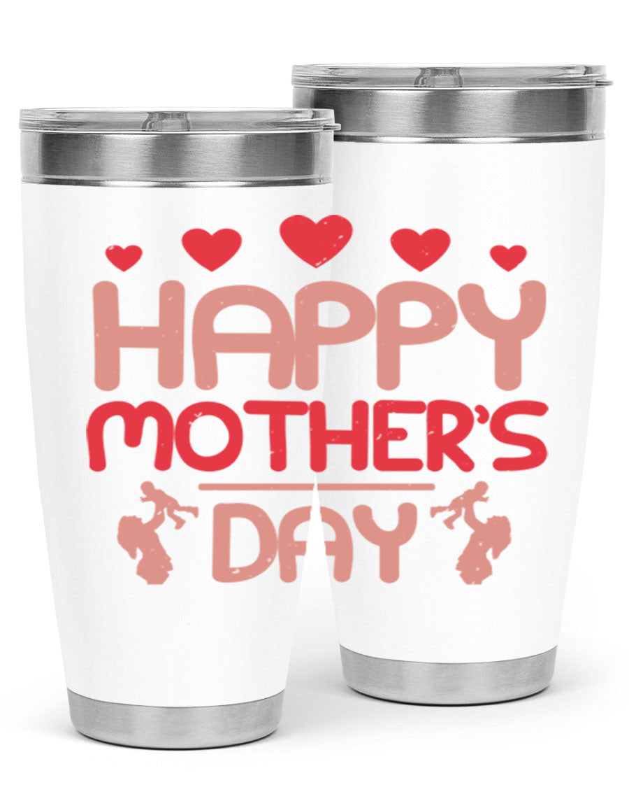 Happy Mother's Day Tumbler in 20oz and 30oz sizes, featuring double wall vacuum insulation and a stylish design.