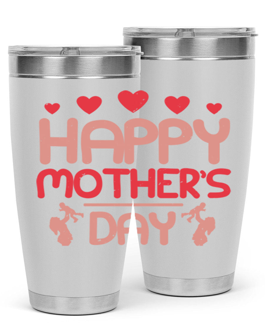 Happy Mother's Day Tumbler in 20oz and 30oz sizes, featuring double wall vacuum insulation and a stylish design.