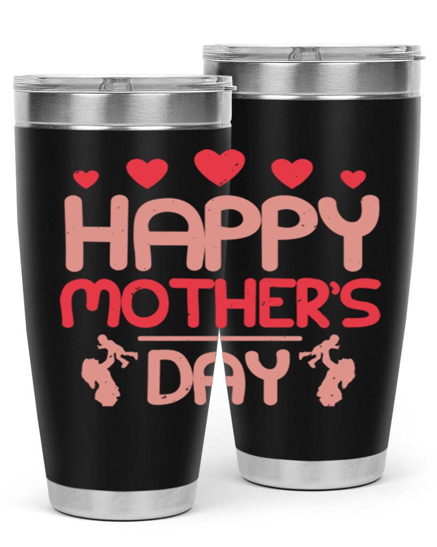Happy Mother's Day Tumbler in 20oz and 30oz sizes, featuring double wall vacuum insulation and a stylish design.