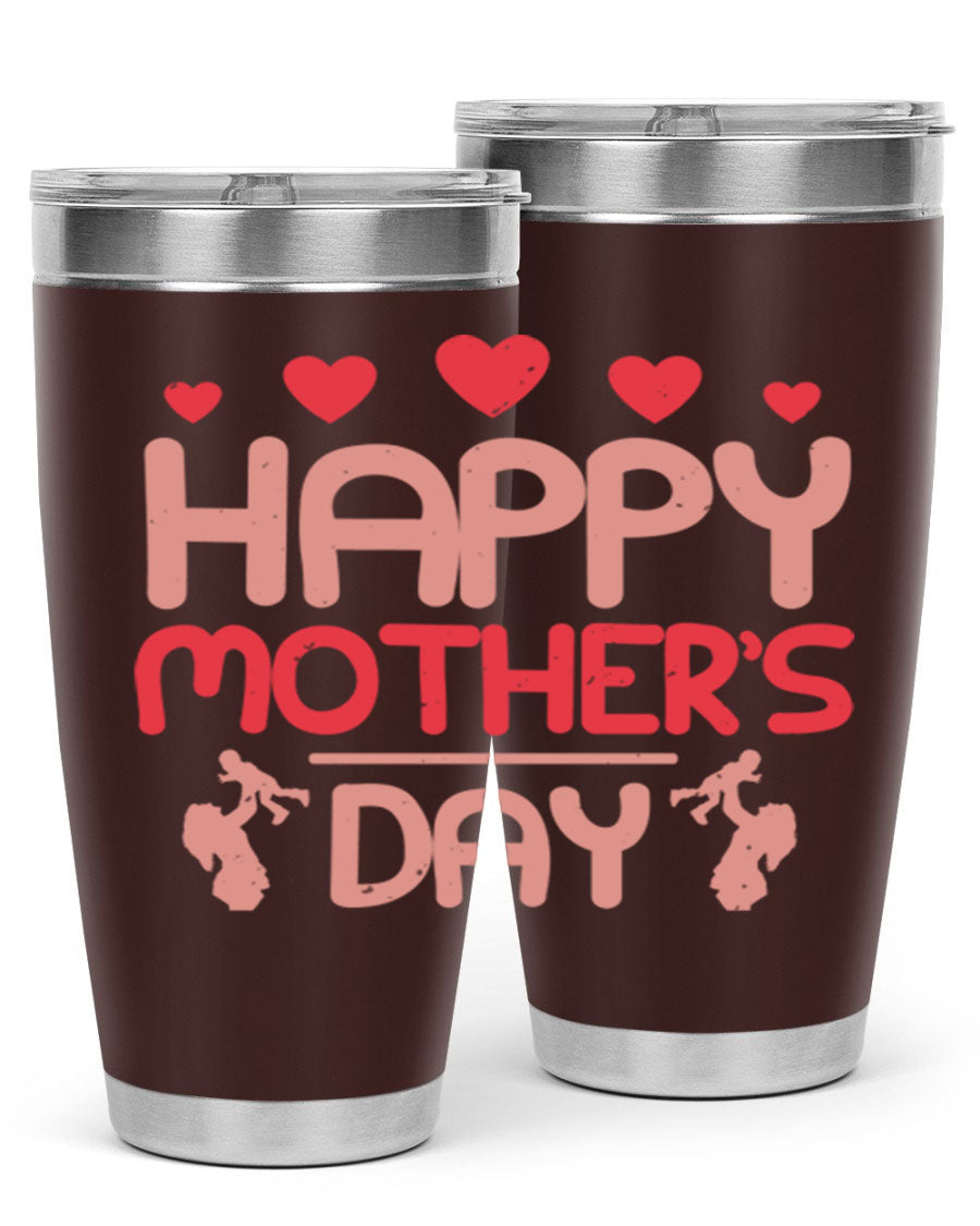 Happy Mother's Day Tumbler in 20oz and 30oz sizes, featuring double wall vacuum insulation and a stylish design.