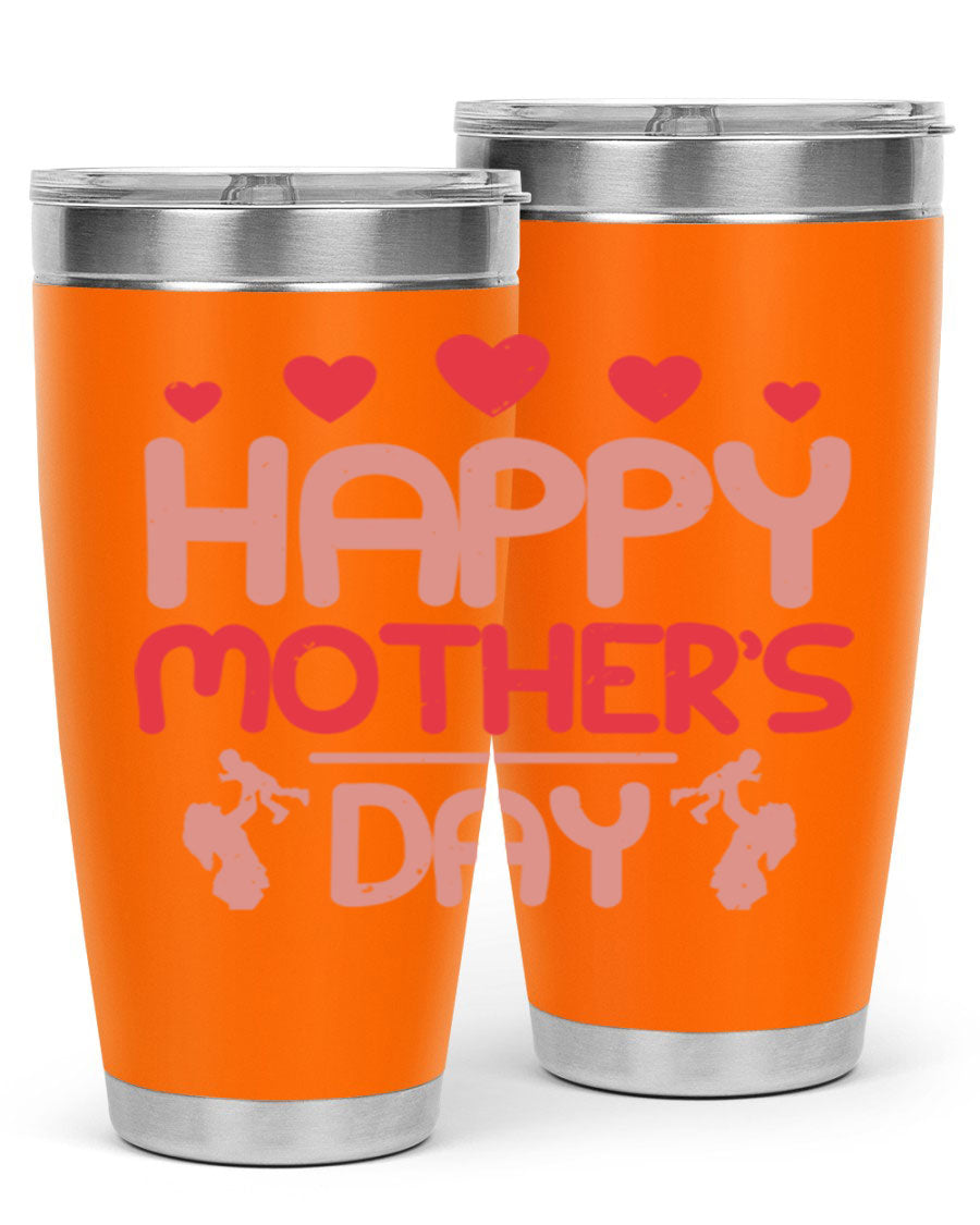 Happy Mother's Day Tumbler in 20oz and 30oz sizes, featuring double wall vacuum insulation and a stylish design.