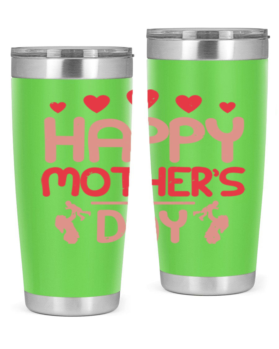 Happy Mother's Day Tumbler in 20oz and 30oz sizes, featuring double wall vacuum insulation and a stylish design.