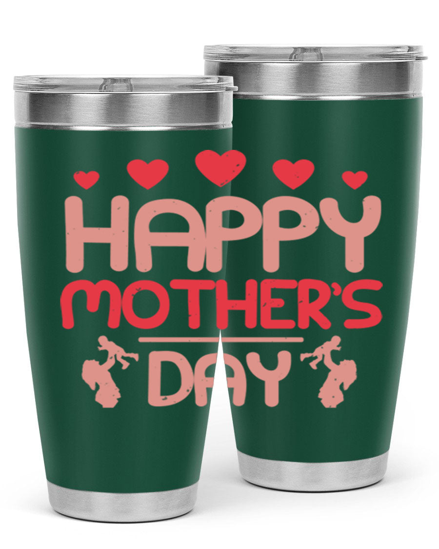 Happy Mother's Day Tumbler in 20oz and 30oz sizes, featuring double wall vacuum insulation and a stylish design.