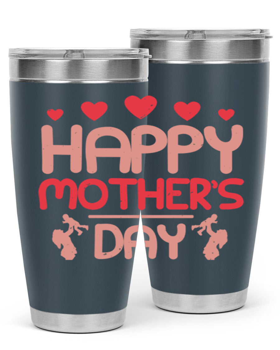 Happy Mother's Day Tumbler in 20oz and 30oz sizes, featuring double wall vacuum insulation and a stylish design.