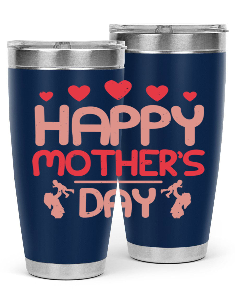 Happy Mother's Day Tumbler in 20oz and 30oz sizes, featuring double wall vacuum insulation and a stylish design.