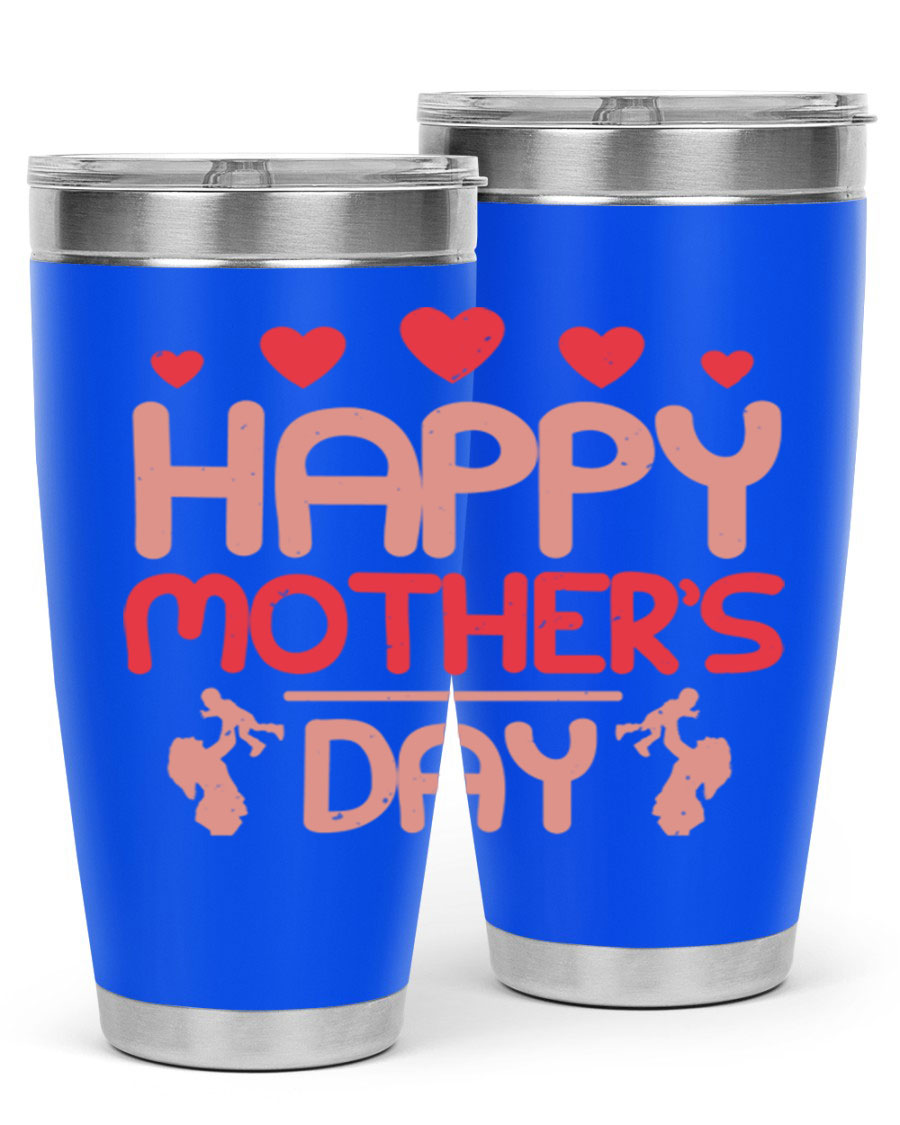 Happy Mother's Day Tumbler in 20oz and 30oz sizes, featuring double wall vacuum insulation and a stylish design.