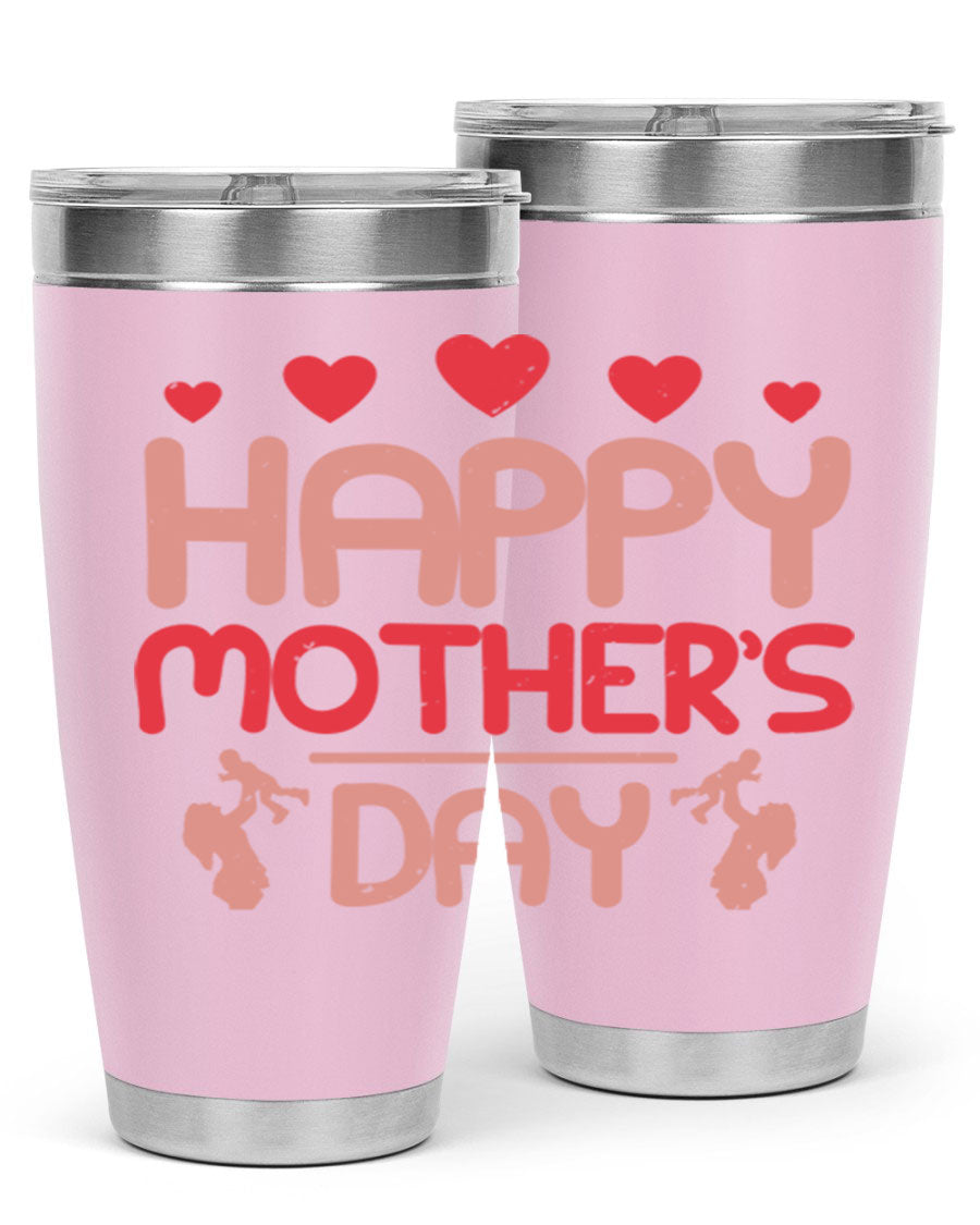 Happy Mother's Day Tumbler in 20oz and 30oz sizes, featuring double wall vacuum insulation and a stylish design.