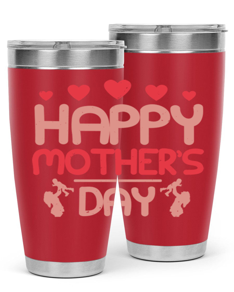 Happy Mother's Day Tumbler in 20oz and 30oz sizes, featuring double wall vacuum insulation and a stylish design.