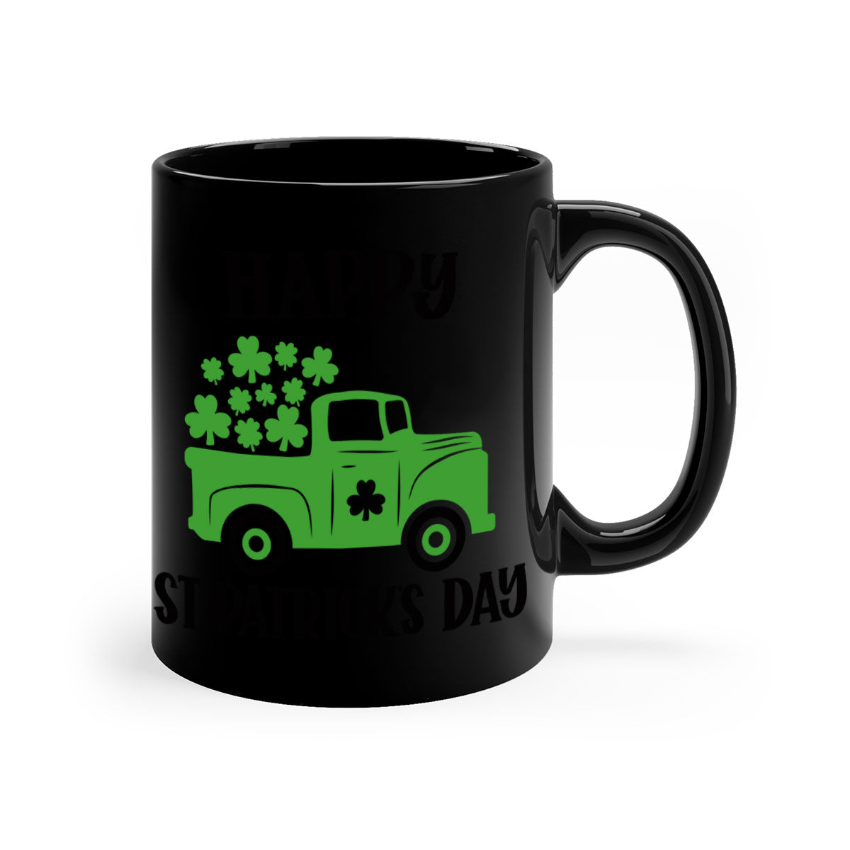 Happy St Patricks Day Style 89# Mug with colorful handle and glossy finish, perfect for coffee or tea.