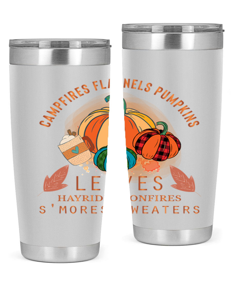 Happy Thanksgiving 249# Tumbler in stainless steel with festive design, perfect for hot and cold beverages.