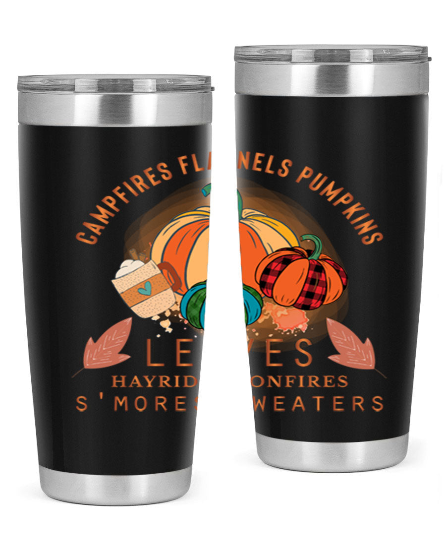 Happy Thanksgiving 249# Tumbler in stainless steel with festive design, perfect for hot and cold beverages.