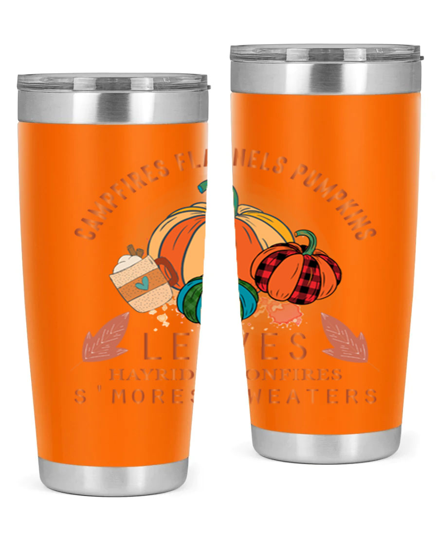 Happy Thanksgiving 249# Tumbler in stainless steel with festive design, perfect for hot and cold beverages.