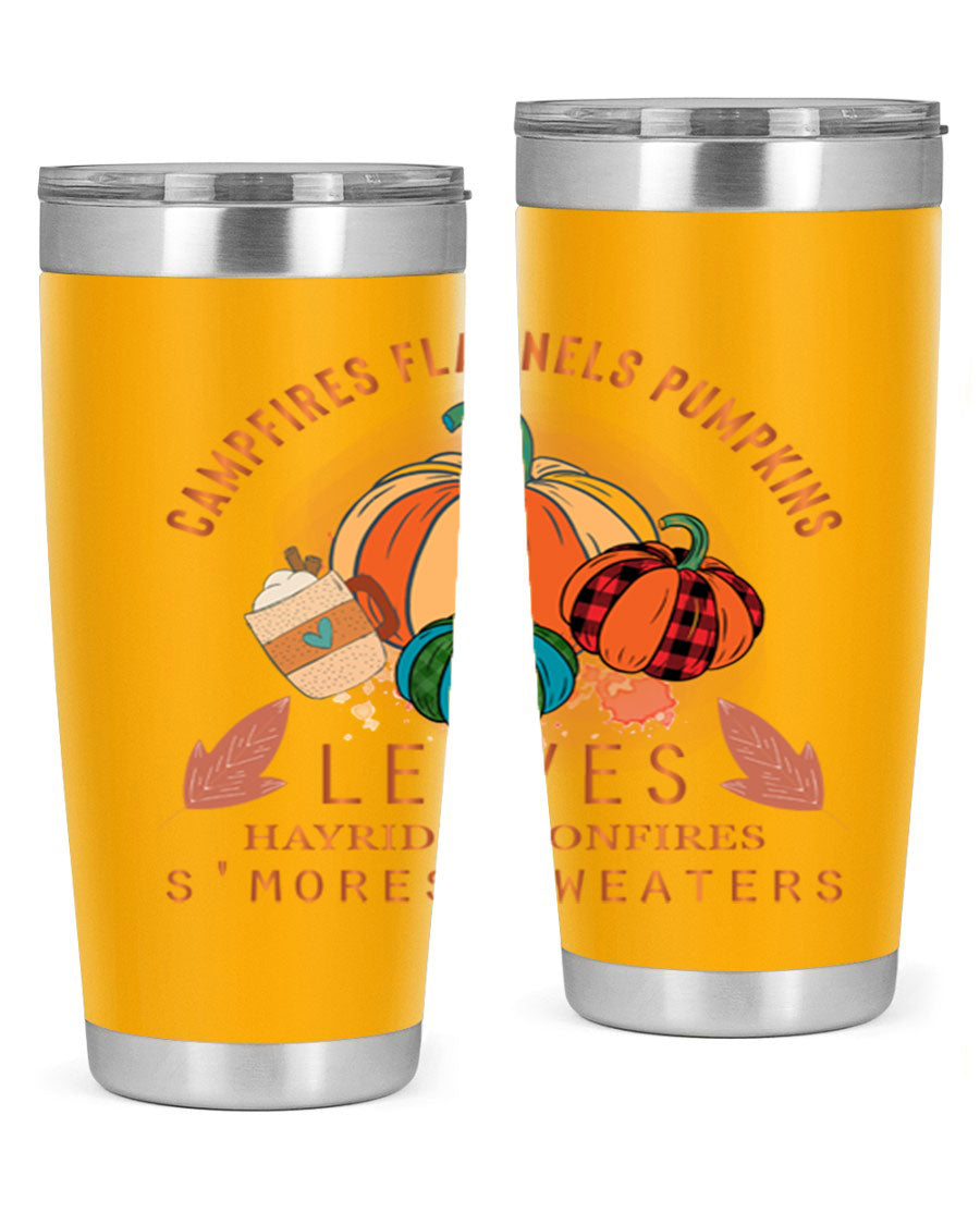 Happy Thanksgiving 249# Tumbler in stainless steel with festive design, perfect for hot and cold beverages.